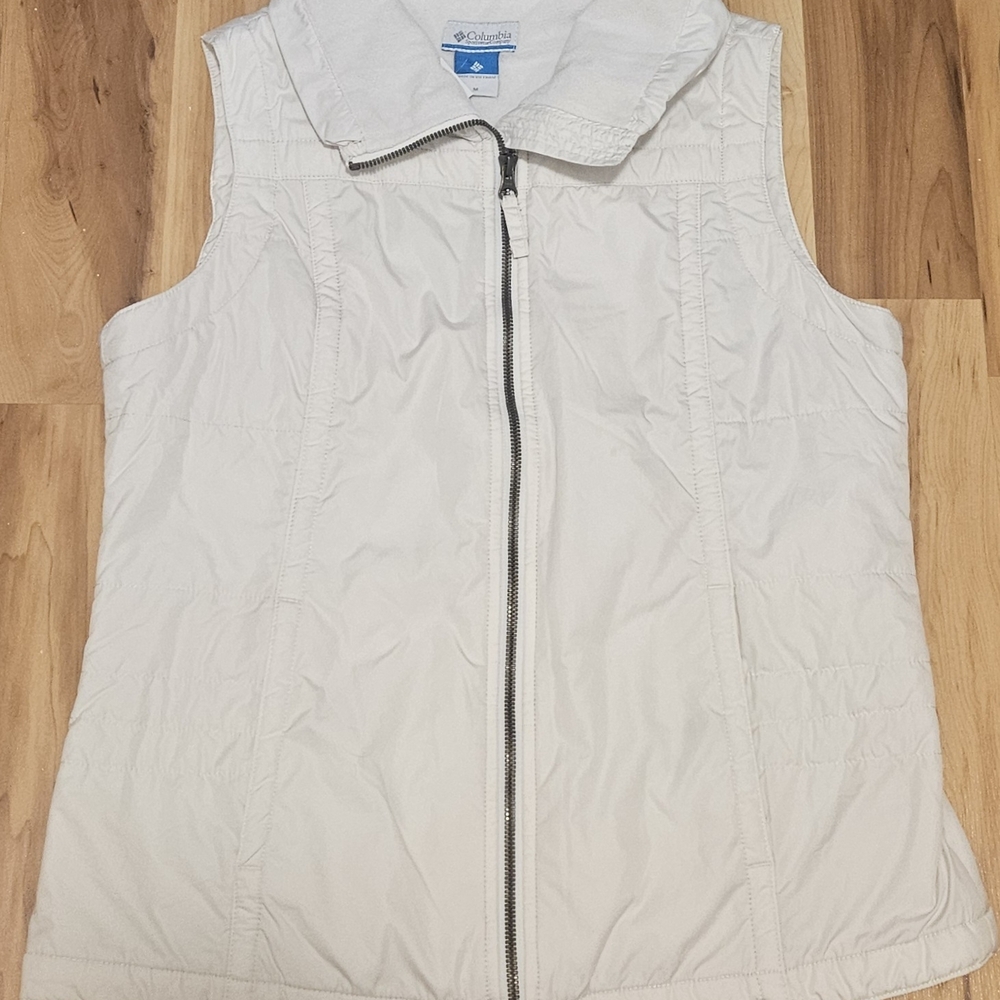 Columbia Women's Puffer Vest White Size Medium Full Zip